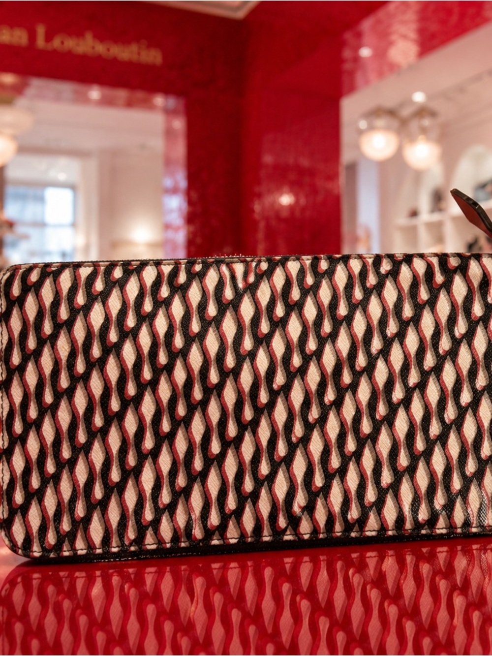 Christian Louboutin Panettone Wallet in "Toile Loubi"  with dust bag. - Picture 8 of 8
